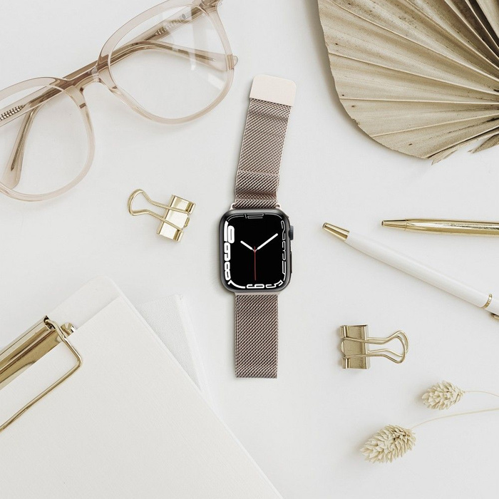 Pasek do Apple Watch Forcell F-Design FA03 magnetyczny stal 38 / 40 / 41 mm złoty