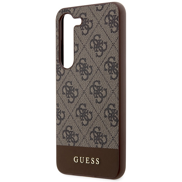 Etui Guess GUHCS23MG4GLBR S23 Plus S916 brązowy/brown hardcase 4G Stripe Collection