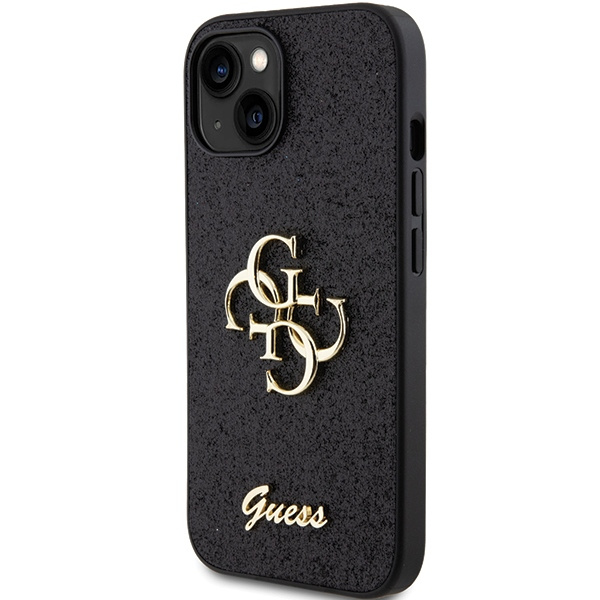 Etui Guess GUHCP15MHG4SGK iPhone 15 Plus 6.7" czarny/black hardcase Glitter Script Big 4G Case