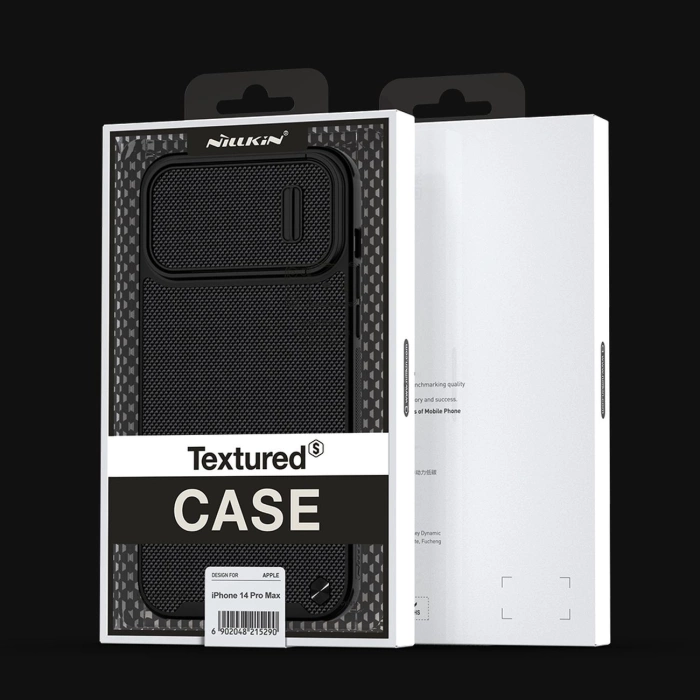 Etui Nillkin Textured S Case etui iPhone 14 Pro Max pokrowiec z osłoną na aparat czarny