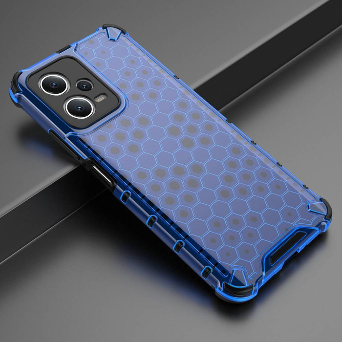 Etui Honeycomb etui do Xiaomi Redmi Note 12 5G / Poco X5 5G pancerny hybrydowy pokrowiec niebieskie Case