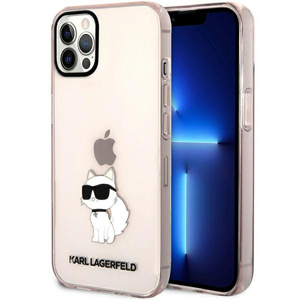 Etui Karl Lagerfeld KLHCP12MHNCHTCP iPhone 12 /12 Pro 6,1" różowy/pink hardcase Ikonik Choupette Case