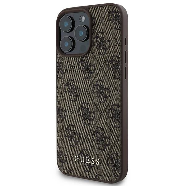 Etui Guess iPhone 16 Pro Max brązowy/brown hard case 4G Classic