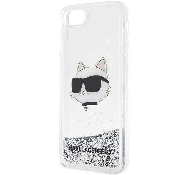 Etui Karl Lagerfeld KLHCI8LNCHCS iPhone 7/8/ SE 2020/2022 srebrny/silver hardcase Glitter Choupette Head Case