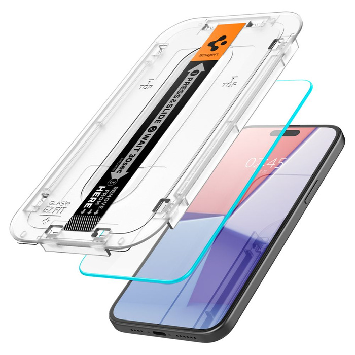 Szkło Hartowane Spigen iPhone 16 Plus / 15 Plus Glas.tr ”ez Fit” 2-pack  