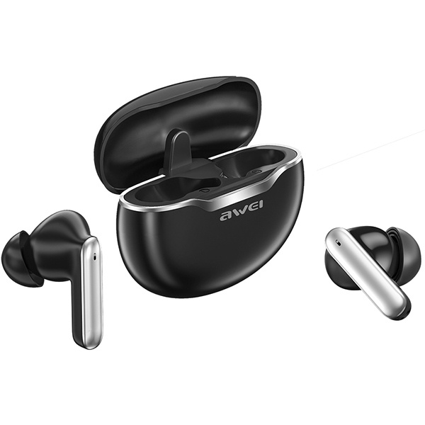 AWEI słuchawki Bluetooth 5.3 T50 TWS + stacja dokująca czarny/black