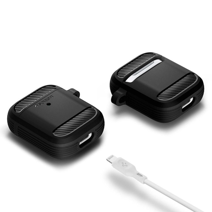 Etui SPIGEN Rugged Armor Apple Airpods Black Czarne Case