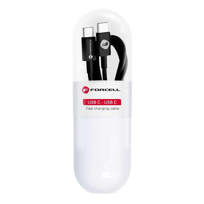 Kabel USB C do USB C Forcell F-Energy QC PD Tuba 1 m C293 czarny