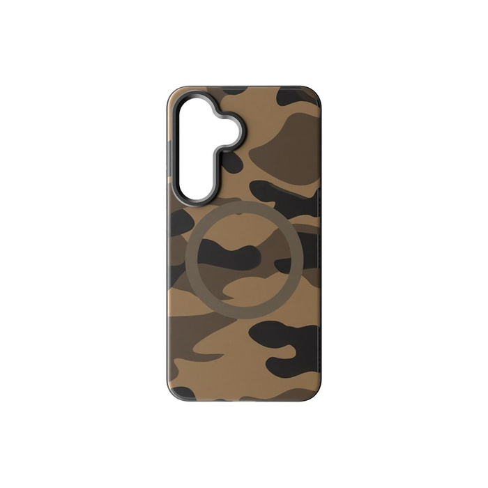 Etui na Samsung S25 Forcell F-Protect Levels Dual Layer 4D technology zgodny z MagSafe Military Drop-Test desert camo
