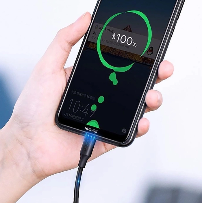 Kabel UGREEN USB-A Micro USB QuickCharge 3.0 2.4A 0.25m Czarny