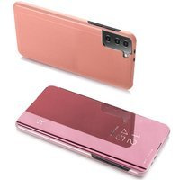 Clear View Case futerał etui z klapką Samsung Galaxy S21+ 5G (S21 Plus 5G) różowy
