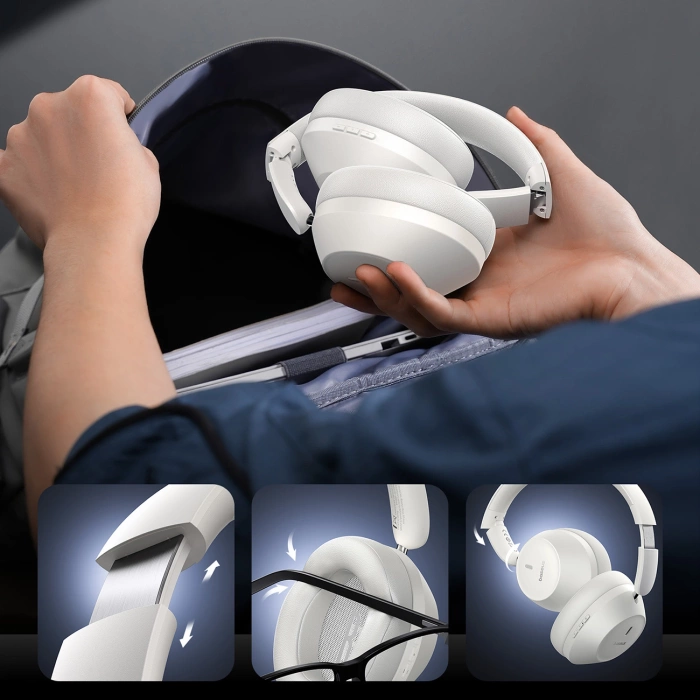 Słuchawki bezprzewodowe Baseus Boss 30 Max (biały)