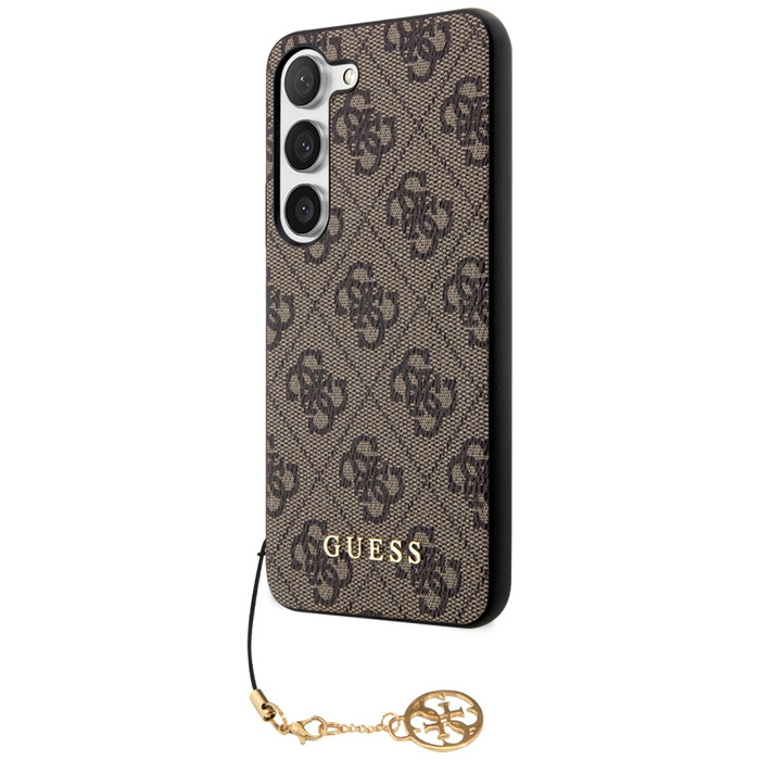 Etui Guess GUHCS23SGF4GBR S23 S911 brązowy/brown hardcase 4G Charms Collection Case