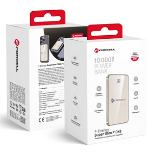 Powerbank zgodny z MagSafe Forcell F-Energy SuperSlim F10K8 QC4.0 PD3.0 15W 10000 mAh tytanowy pustynny 0INT