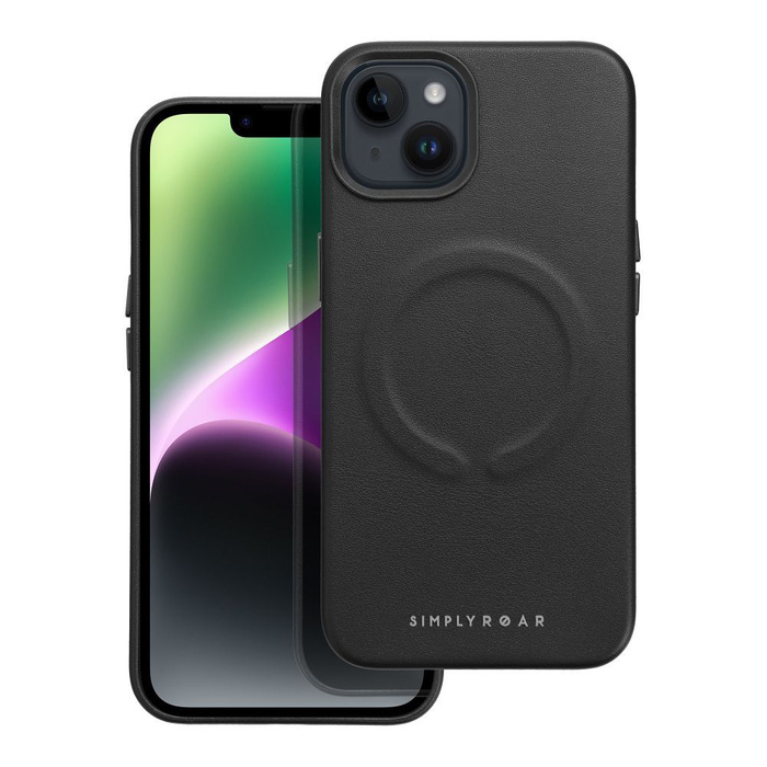 Futerał Roar Leather Mag Case kompatybilny z MagSafe - do iPhone 13 Pro Czarny