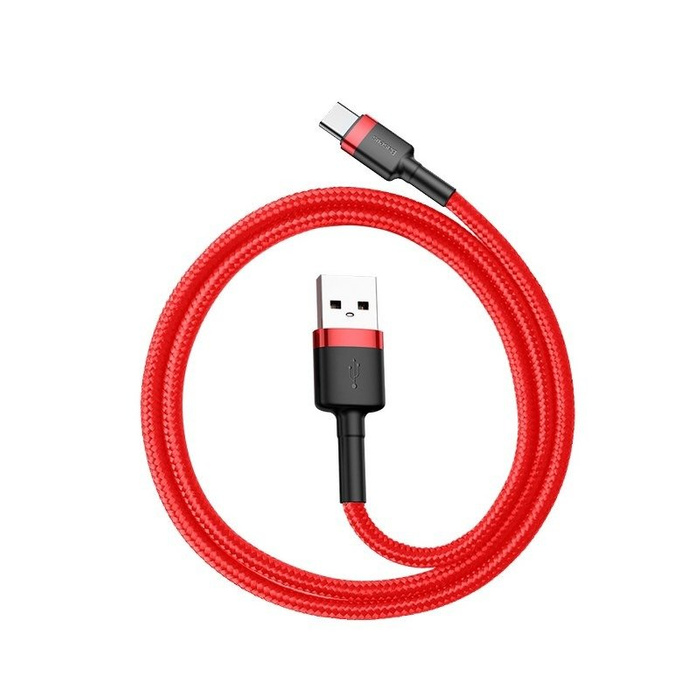 Kabel  BASEUS USB-C Cafule 3A 1m czerwony