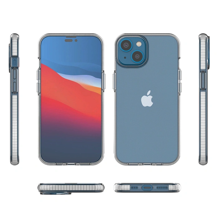 Spring Case etui iPhone 14 silikonowy pokrowiec z ramką jasnoróżowe