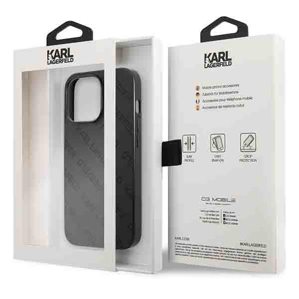 Karl Lagerfeld KLHCP13LPTLK iPhone 13 Pro 6,1" hardcase czarny/black Perforated Allover