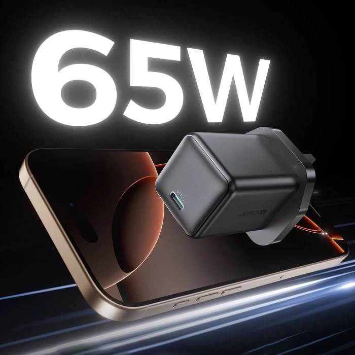 Ładowarka sieciowa Joyroom JR-TCG18 65W 1 x USB-C (wtyczka UK) - czarna