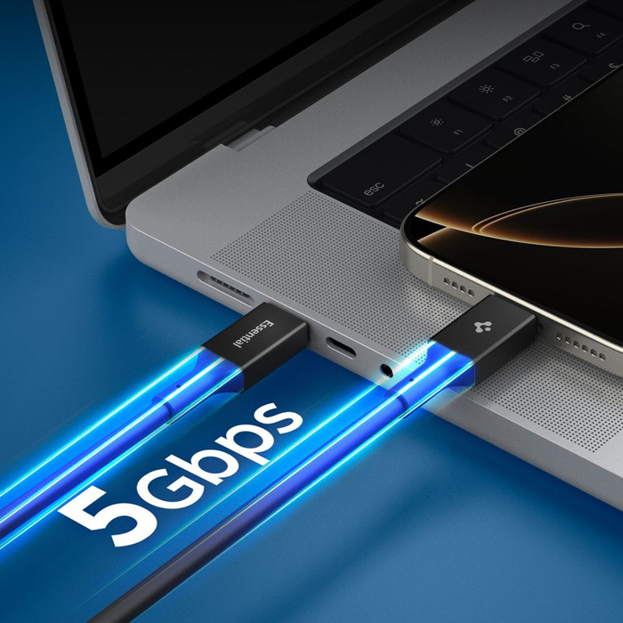 KABEL USB-C SPIGEN EB10020CC ESSENTIAL 100W 200CM CZARNY