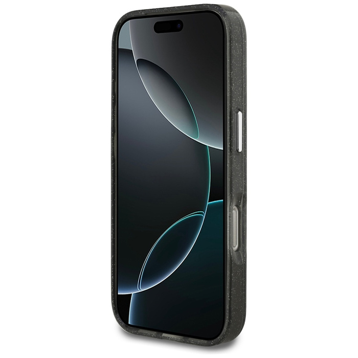 Etui Karl Lagerfeld IML Glitter Karl &   Choupette Heads Logo MagSafe do iPhone 17 Pro czarny