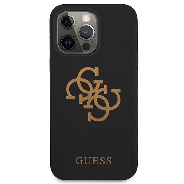 Etui GUESS Apple iPhone 13 13 Pro Silicone 4G Logo Czarny Hardcase