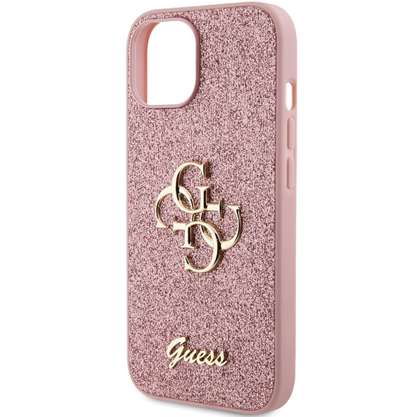 Etui Guess GUHCP15MHG4SGP iPhone 15 Plus 6.7" różowy/pink hardcase Glitter Script Big 4G Case