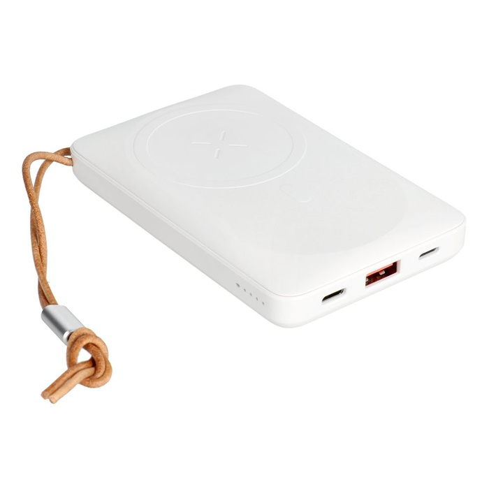 VEGER powerbank 10000 mAh z ładowaniem indukcyjnym kompatybilny z MagSafe PD QC3.0 2A 20W MagOn (VP1151 / W1151) biały