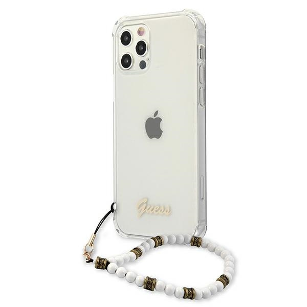Etui GUESS Apple iPhone 12 12 Pro White Pearl Bezbarwny Hardcase