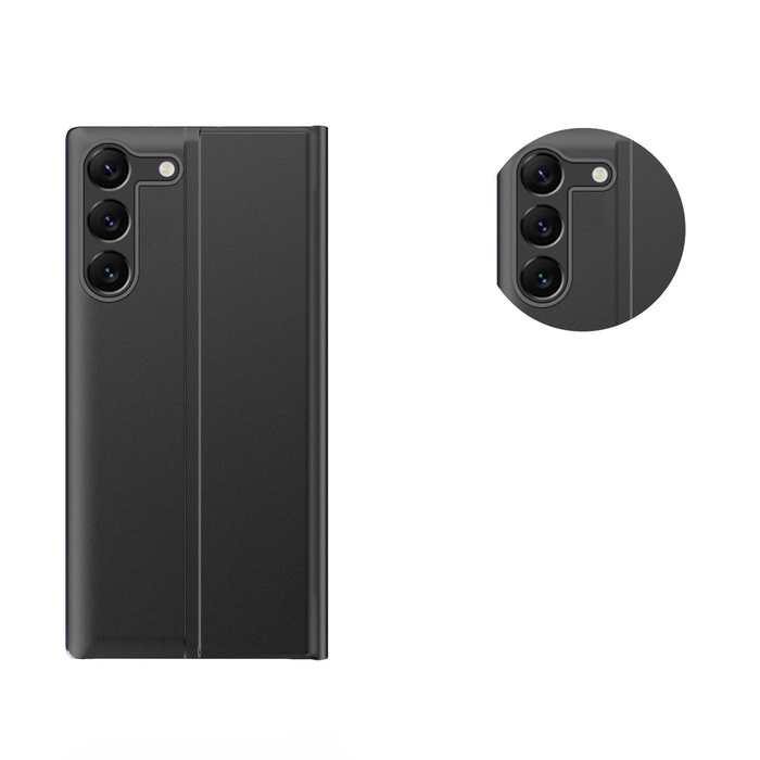 Etui New Sleep View Case do Samsung Galaxy S24+ z klapką - czarne