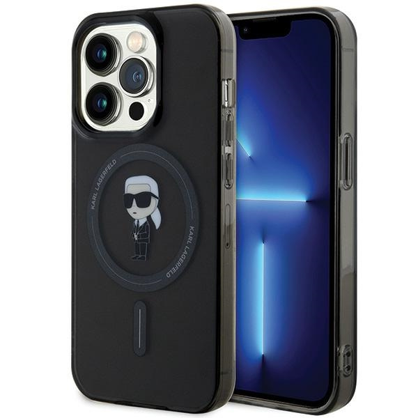 Etui Karl Lagerfeld KLHMP15XHFCKNOK iPhone 15 Pro Max 6.7" czarny/black hardcase IML Ikonik MagSafe Case