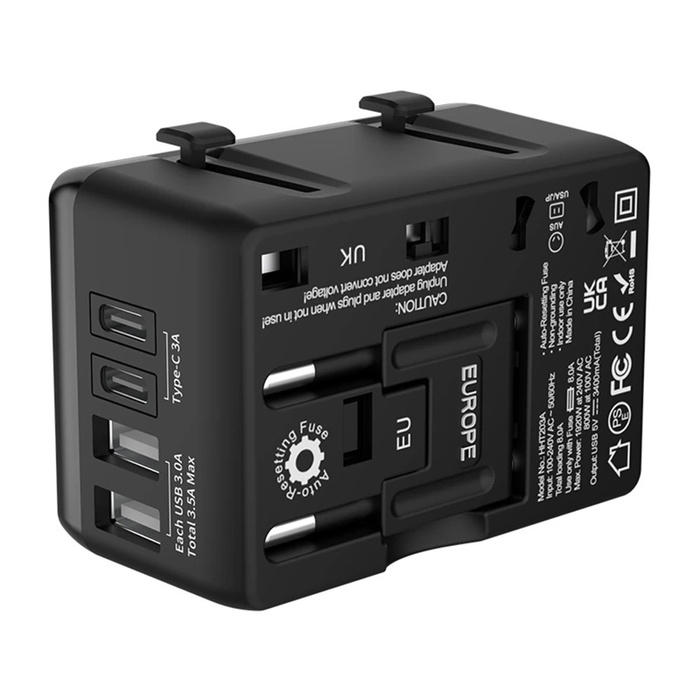 Adapter Podróżny 4w1 Blitzwolf BW-TA1 2xUSB + C + PD 20W