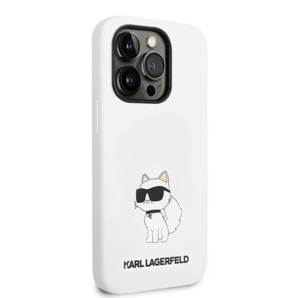 Etui Karl Lagerfeld Klhmp14lsnchbch Iphone 14 Pro 6,1" Hardcase Biały/white Silicone Choupette Magsafe Case