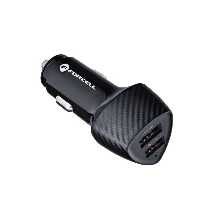 Ładowarka samochodowa Forcell F-Energy Carbon 2 x USB A QC3.0 3A 36W CC50-2A czarna