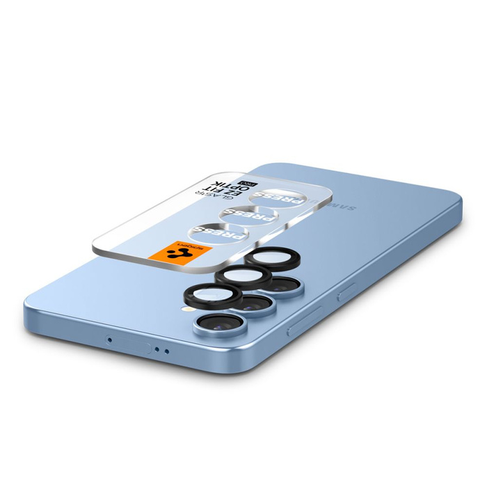 OSŁONA APARATU SPIGEN SAMSUNG GALAXY S25 PLUS OPTIK PRO GLAS.TR ”EZ FIT” HD CAMERA PROTECTOR 2-PACK CZARNA