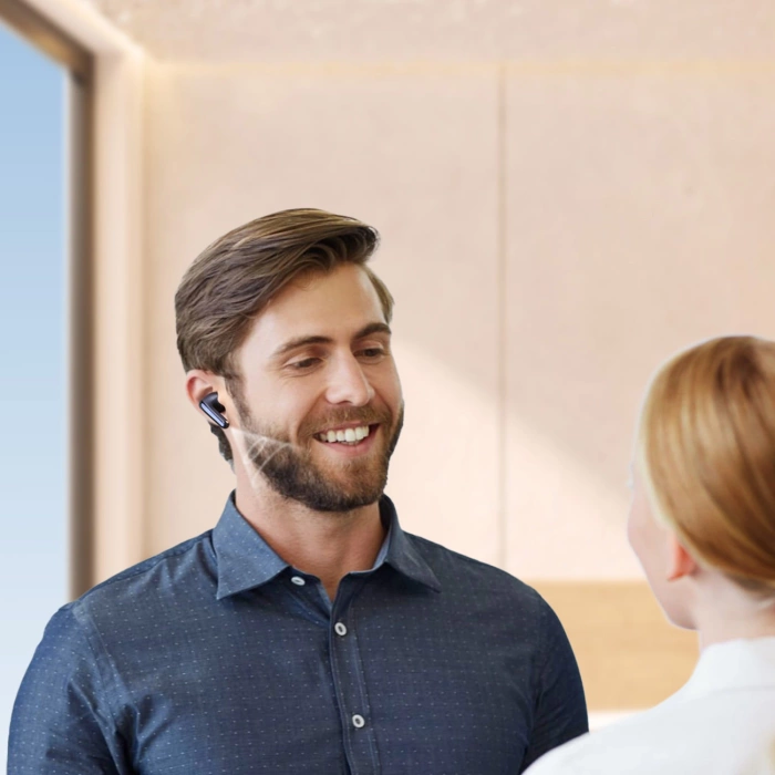 Słuchawki Joyroom Funpods JR-FN2 douszne TWS z Bluetooth 5.4, funkcją ANC i ochroną IP54 - czarne