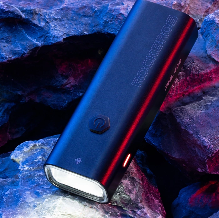 Lampka rowerowa przednia Rockbros 24310006001 400 lm + kabel micro USB - USB-A - czarna