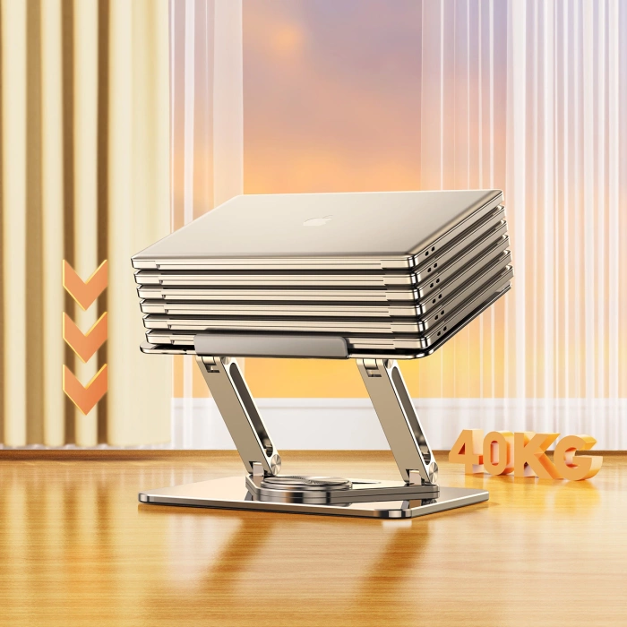 Podstawka pod laptopa Wozinsky WRS-CPY84SS aluminiowa + Gratis! podstawka do smartfona - srebrna