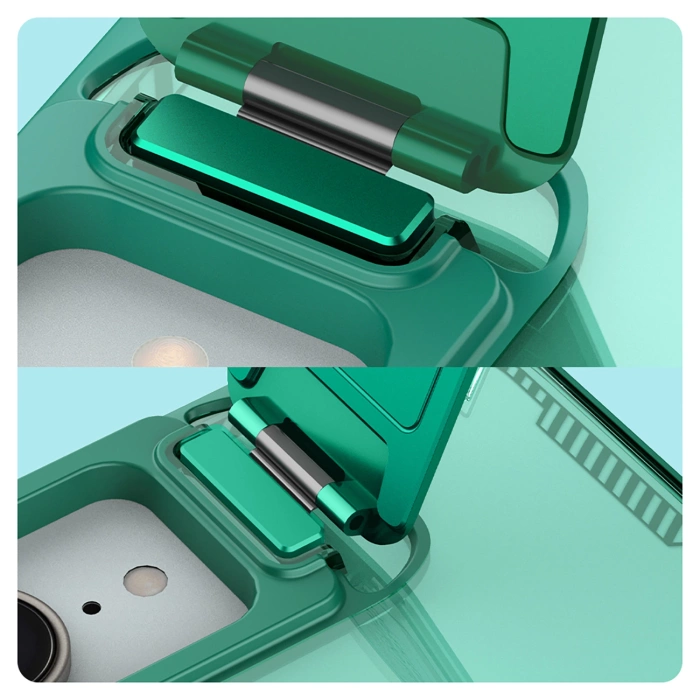 Etui Nillkin iPhone 16e Iceblade Prop Magnetic z osłoną na aparat i podstawką Zielone