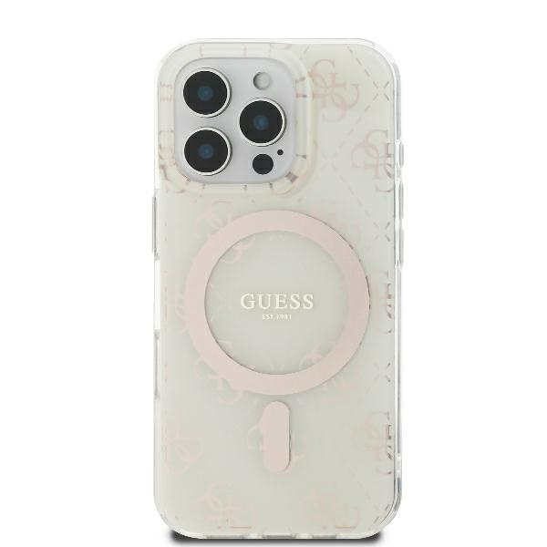 Etui Guess iPhone 16 Pro Max 6.9" biały/white hardcase IML 4G Background MagSafe