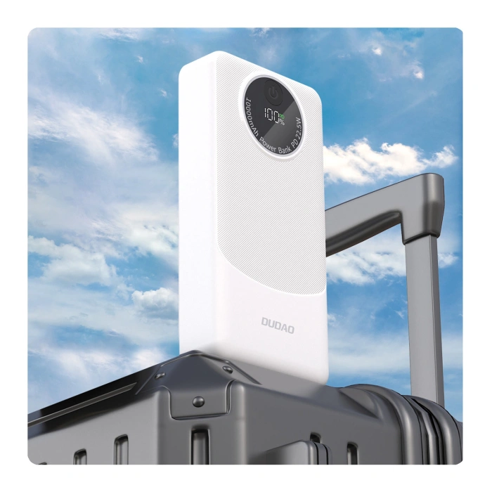 Powerbank Dudao K12Pro 22,5W PD 20000mAh USB-A, USB-C - biały