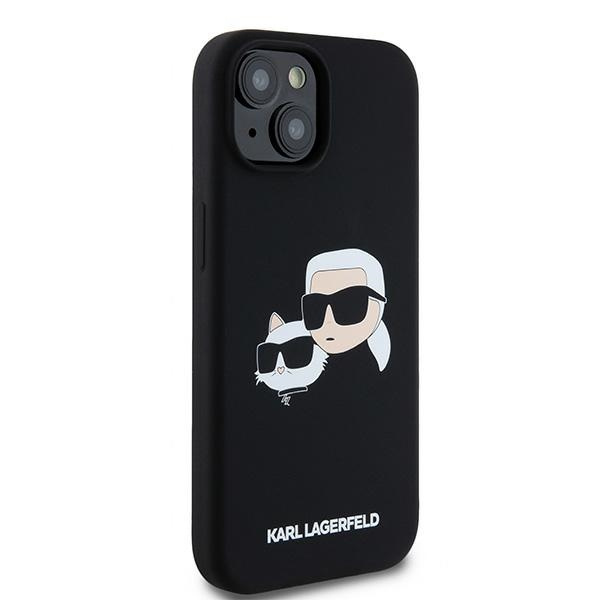 Etui Karl Lagerfeld KLHMP15SSKCHPPLK iPhone 15 / 14 / 13 6.1" czarny/black hardcase Silicone Karl & Choupette MagSafe