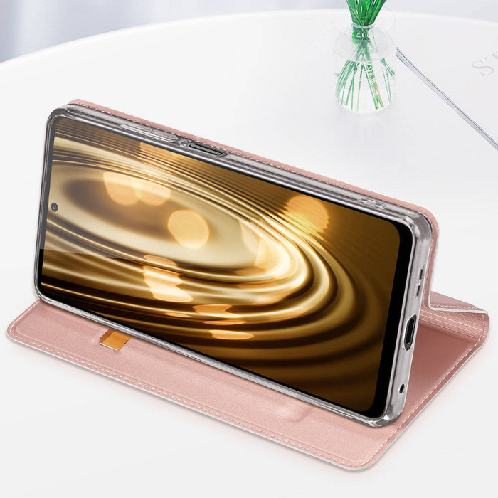 Etui Dux Ducis Skin Pro etui do Xiaomi Redmi Note 12 pokrowiec z klapką portfel na kartę podstawka złote Case