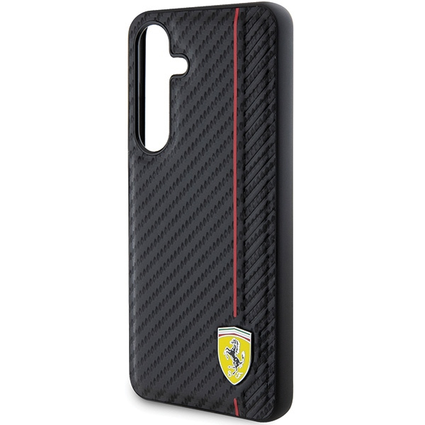Etui Ferrari FEHCS24MN3DUR Samsung Galaxy S24+ S926 czarny/black hardcase Carbon Printed Line Case