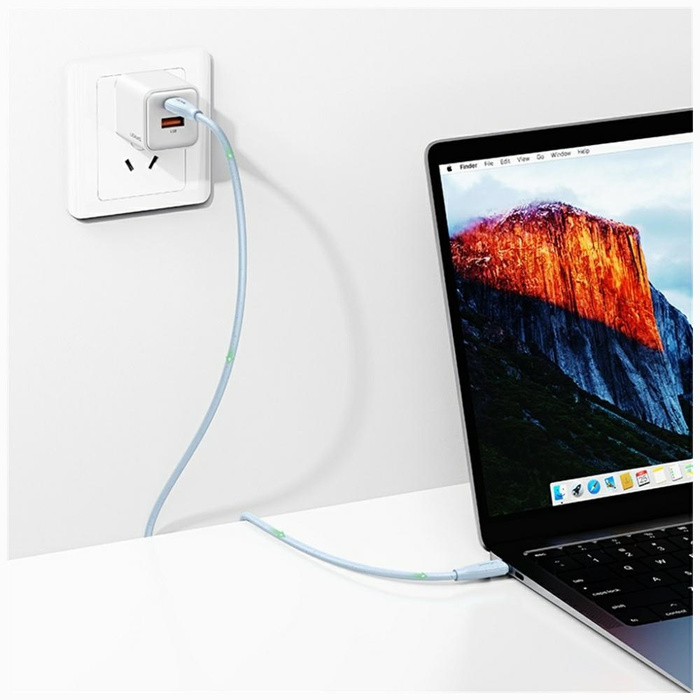 Kabel USAMS Green Series SJ716 60W USB-C do USB-C 1m różowy