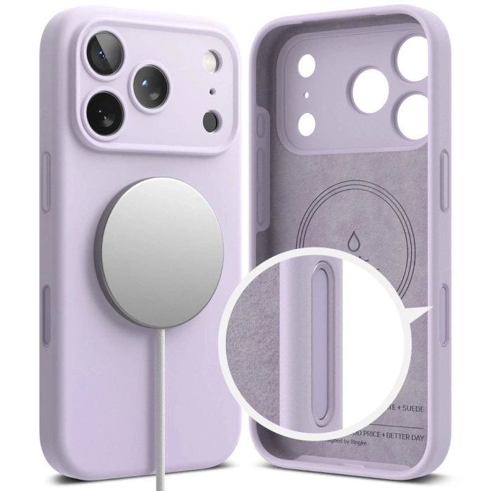 RINGKE SILICONE MAGNETIC MAGSAFE IPHONE 17 PRO LIGHT PURPLE