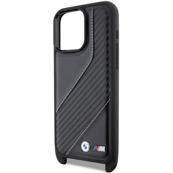 Etui Bmw Bmhcp15x23pscck Iphone 15 Pro Max 6.7" Czarny/black Hardcase M Edition Carbon Stripe & Strap Case