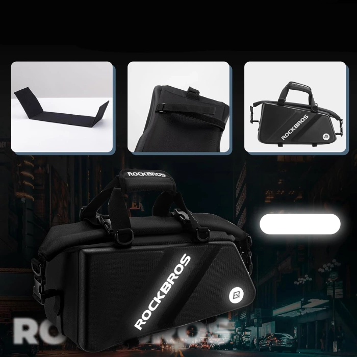 Torba Rockbros 30140090001 rowerowa na bagażnik 11,6l - czarna