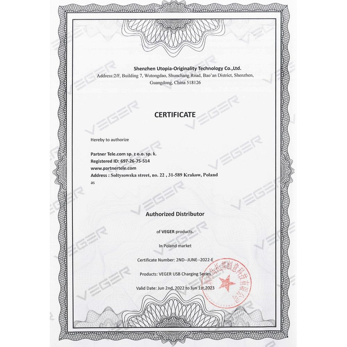 VEGER powerbank 10000 mAh z ładowaniem indukcyjnym kompatybilny z MagSafe PD QC3.0 2A 20W MagOn (VP1151 / W1151) biały