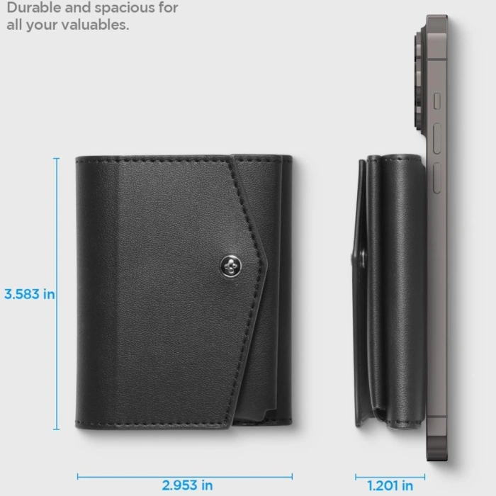 PORTFEL SPIGEN VALENTINUS PRO MAGSAFE WALLET CZARNY